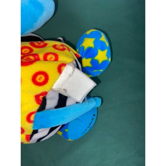 Lamaze Stuffed Plush Elephant Rattle Baby Toy Blue Knot Star Button Yellow Pink - Picture 6 of 6